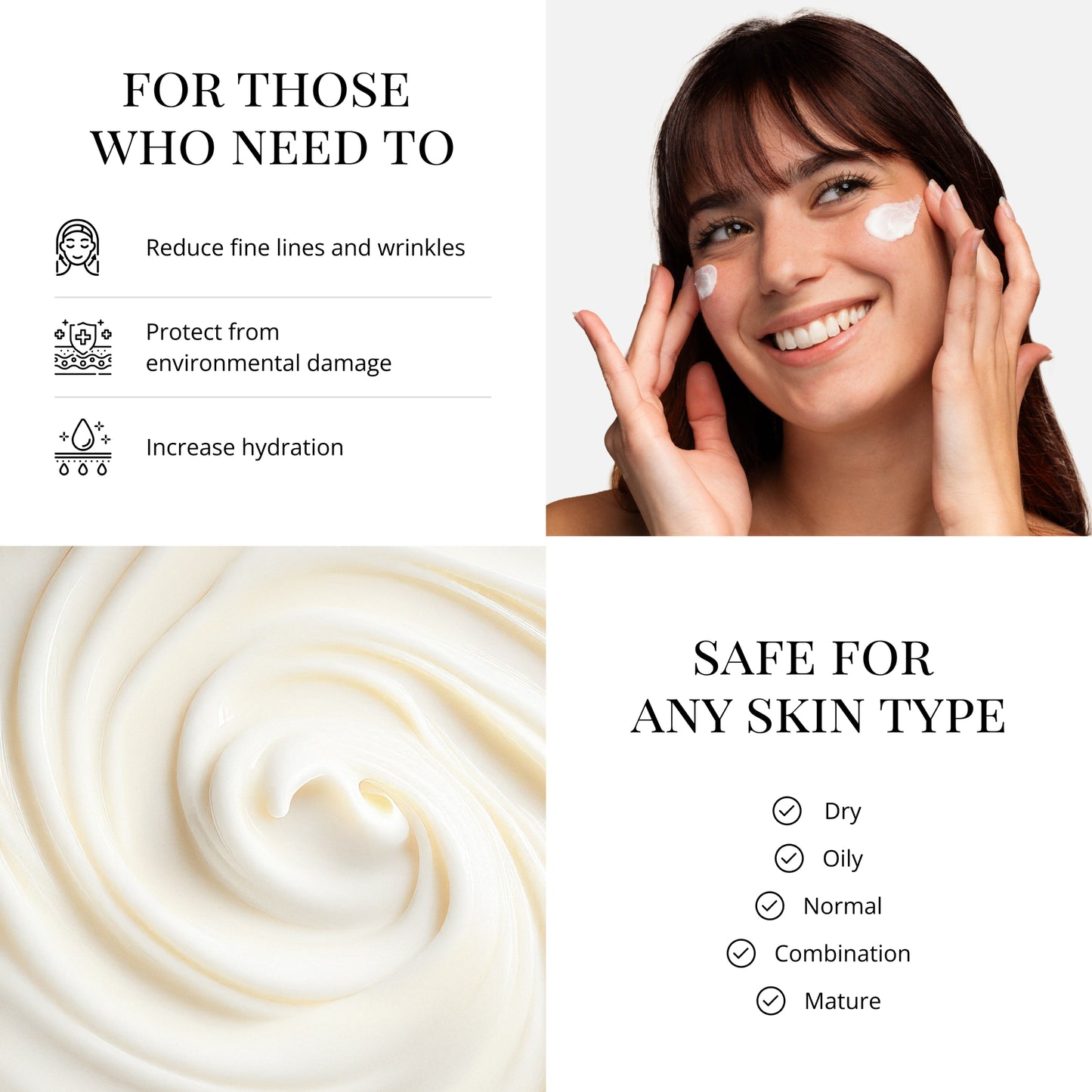 Crema facial de hidratación profunda Regen4D® HA